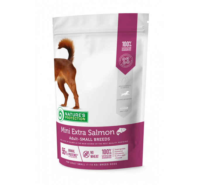 Сухий корм для дорослих собак малих порід з лососем Mini Extra Salmon Adult Small Breeds 500g